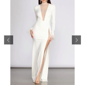 White formal dress